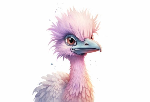 Adorable Emu Kawaii Animal: A Designer's Delightful Asset