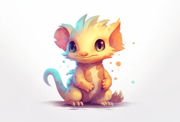 Adorable Newt Kawaii Animal: A Digital Asset for Modern Creators