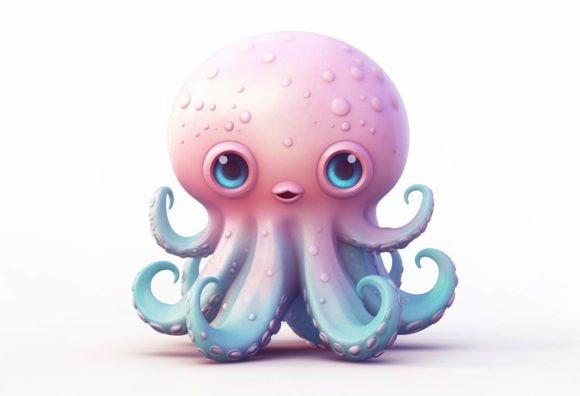 Adorable Octopus Kawaii Wall Art for Your Projects
