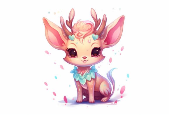 Charming Deer Kawaii Animal: A Digital Art Essential