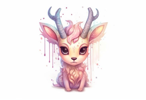 Charming Wildlife Art: The Kudu Kawaii Animal Collection