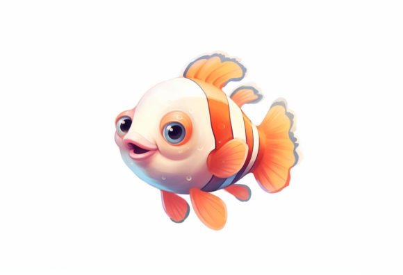 Clownfish Kawaii Animal: A Burst of Undersea Charm for Your Projects