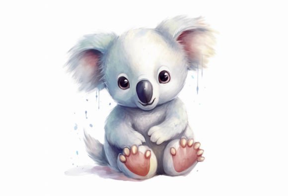 Cute Koala Kawaii Animal: Digital Wall Art for Crafters