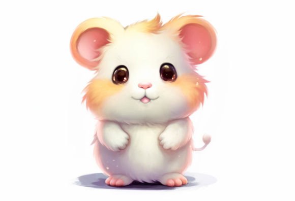 Embrace Cuteness: The Hamster Kawaii Animal Digital Wall Art