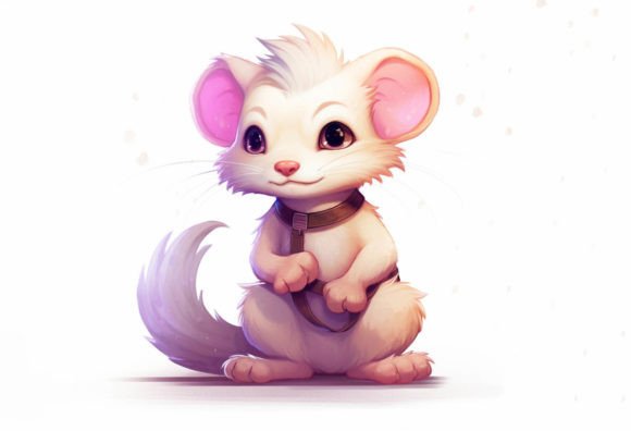 Ferret Kawaii Animal: A Playful Asset for Modern Creators