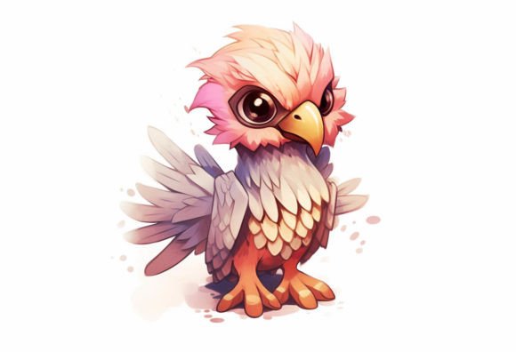 Hawk Kawaii Animal: Bringing Whimsy to Your Digital Wall Art