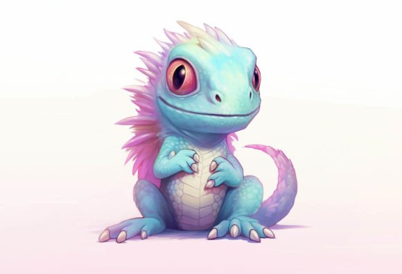 Iguana Kawaii Animal: Adorable Reptile Art for Your Projects