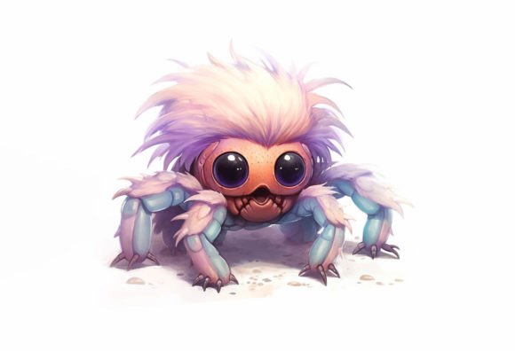 Kawaii Tarantula Wall Art: A Designer's Delight