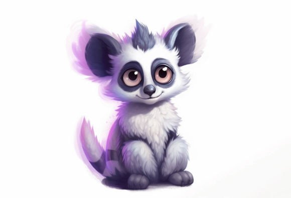 Lemur Kawaii Animal: Your New Favorite Digital Wall Art