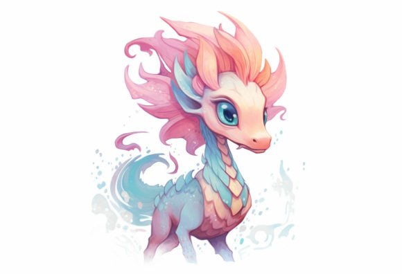 Meet the Seadragon Kawaii Animal: A Digital Art Asset with Real Versatility