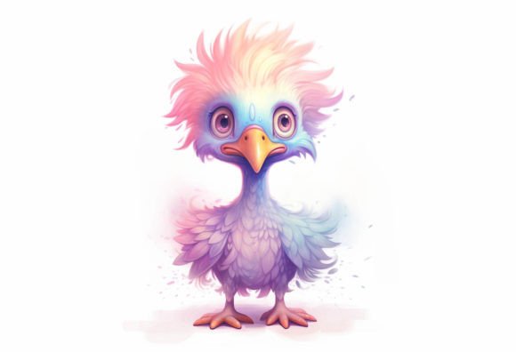 Ostrich Kawaii Animal: A Charming Asset for Modern Creatives