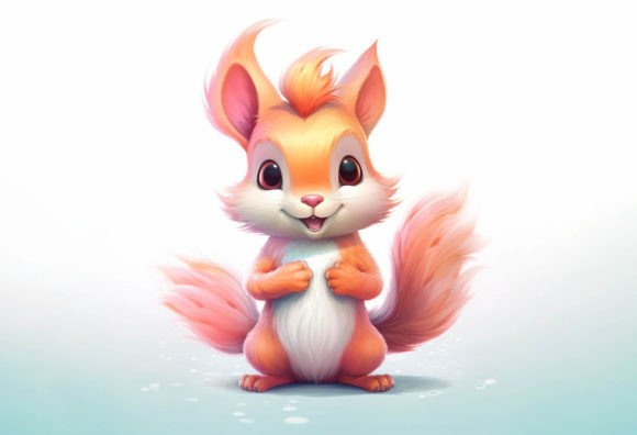 Squirrel Kawaii Animal: A Design Asset for Whimsical Projects